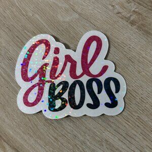 3 for $12 Girl Boss sparkle sticker